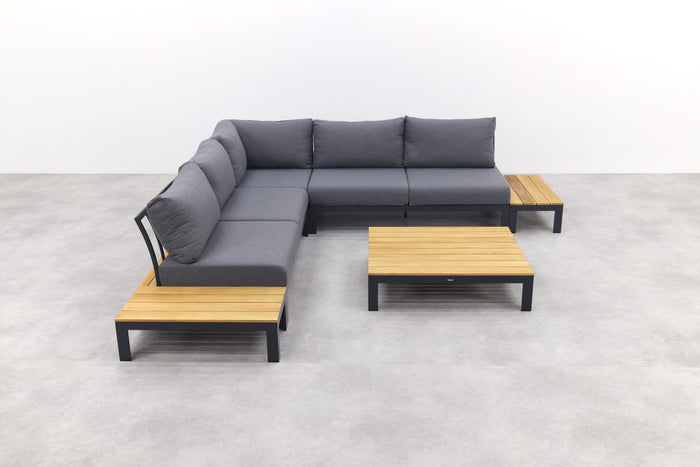 VDG Avalounge loungeset - Aluminium|teakhout - 5 persoons