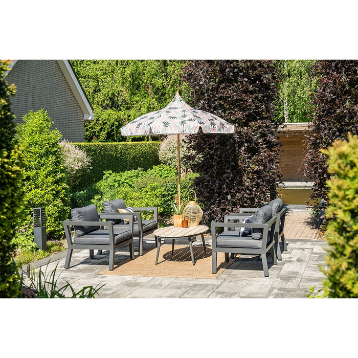 5-delige loungeset Ridge –4 luxe lounge fauteuils inclusief salontafel