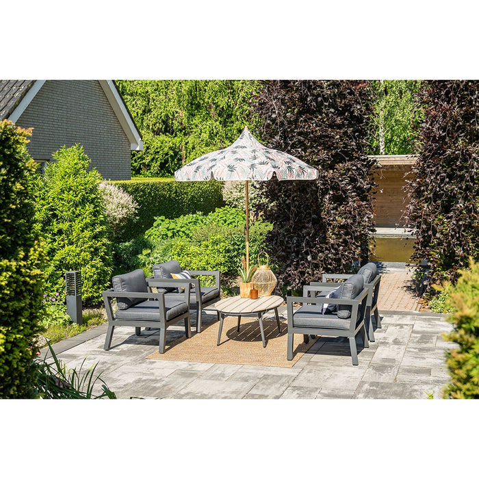 5-delige loungeset Ridge –4 luxe lounge fauteuils inclusief salontafel