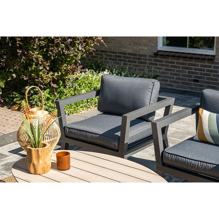 5-delige loungeset Ridge –4 luxe lounge fauteuils inclusief salontafel