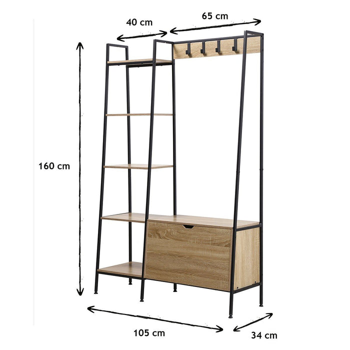 Calicosy - Kledingkast LEXIE met Schoenenkast - H160 cm