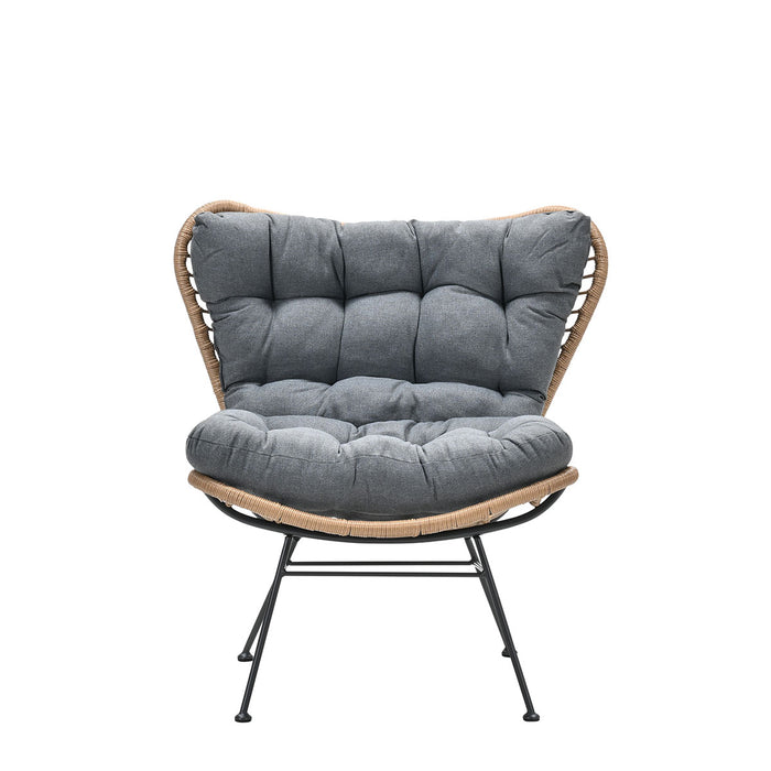 Libelle relax fauteuil - natural rotan - mystic grey