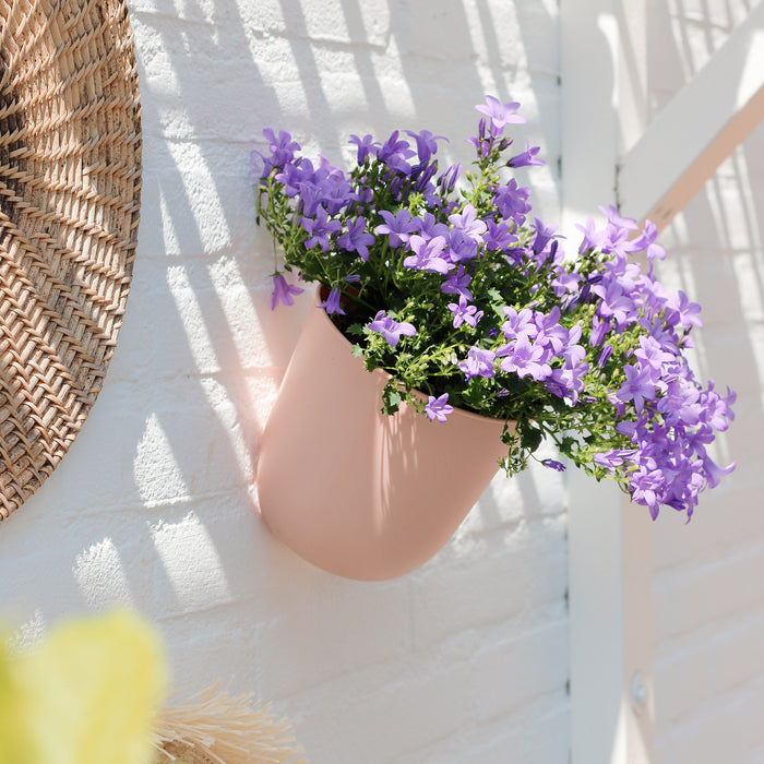 QUVIO Wand bloempot- Kunststof - Poederroze