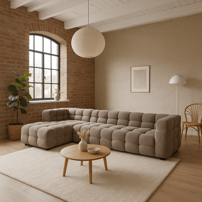 Hoekbank Salamanca bruin links Kare Design