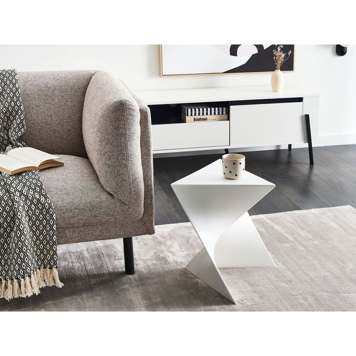 Beliani - PECOS - Bijzettafel - Wit - Synthetisch materiaal