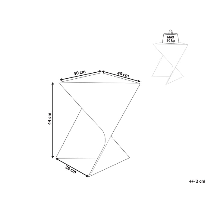 Beliani - PECOS - Bijzettafel - Wit - Synthetisch materiaal