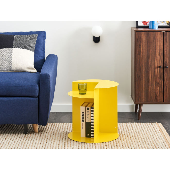 Beliani - TAGGART - Bijzettafel - Geel - IJzer