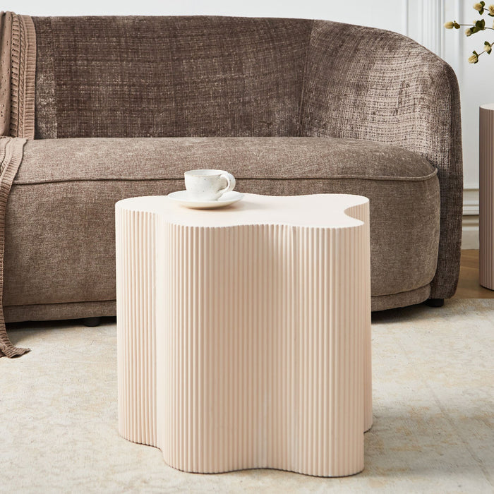 Beliani - PERRY - Bijzettafel - Off-white - MDF