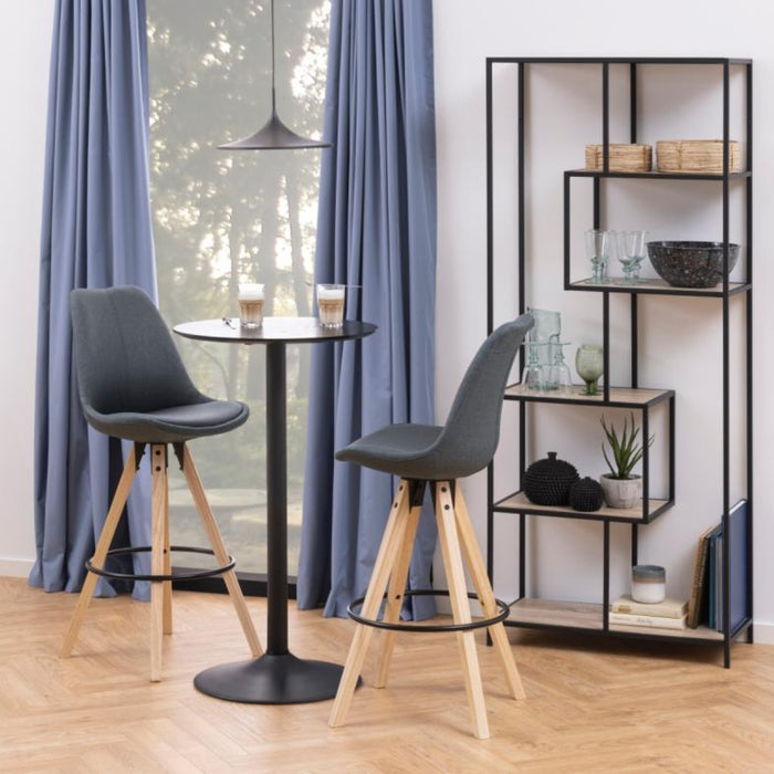 Giga Living - Bartafel Rond - Zwart - Ø60x105cm - Ivsta