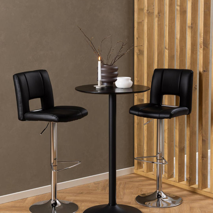 Giga Living - Bartafel Rond - Zwart - Ø60x105cm - Ivsta