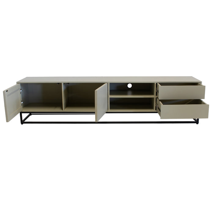 Giga Meubel - Tv-Meubel Taupe Mangohout - 210x42x50cm - Cervi
