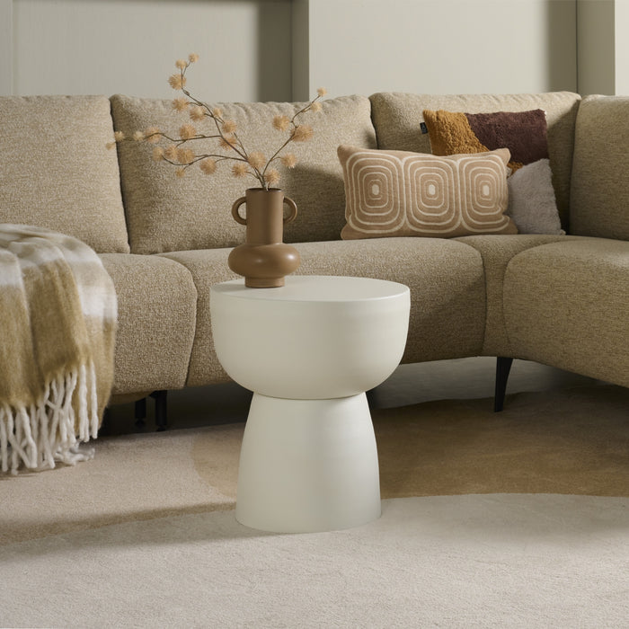 Bijzettafel Minden - Creme|Wit - Metaal