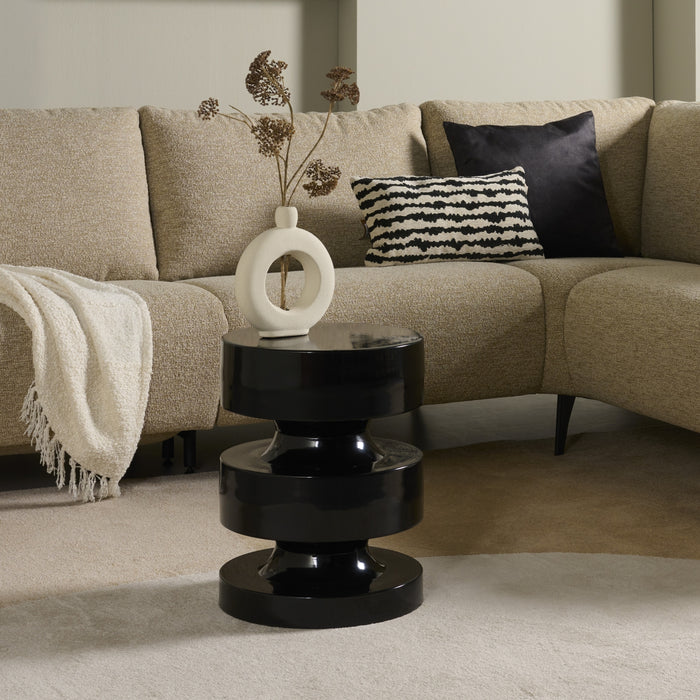 Bijzettafel Kosel - Zwart - Metaal - 35x46x35cm (BxHxD)