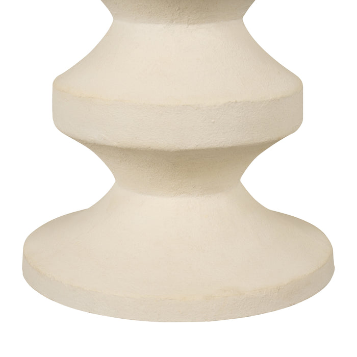 Bijzettafel Kreien - Beige|Creme - Metaal | Papier Maché