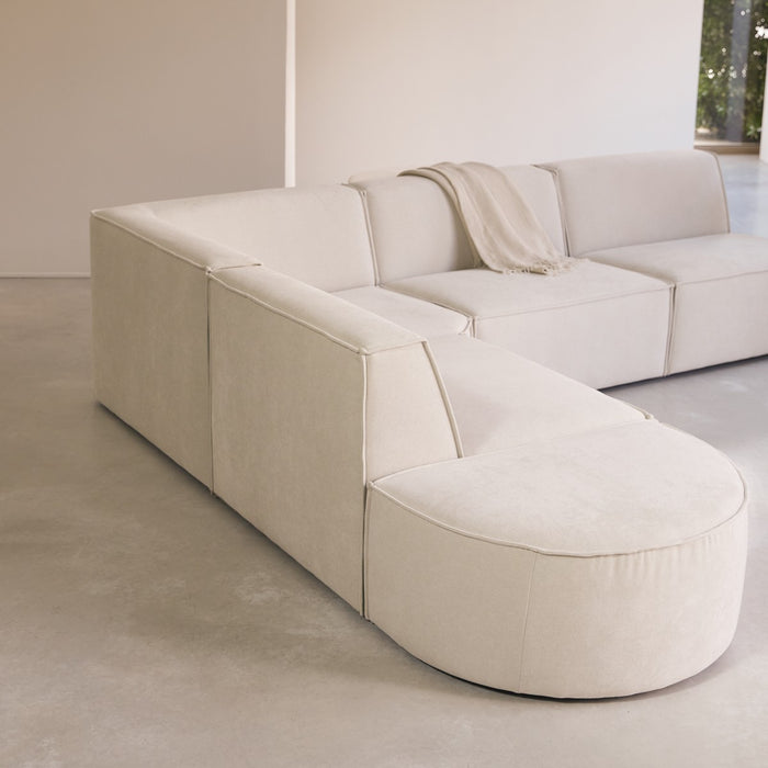 Tikamoon - Modulaire 5|6-zits hoekbank Dario in beige stof