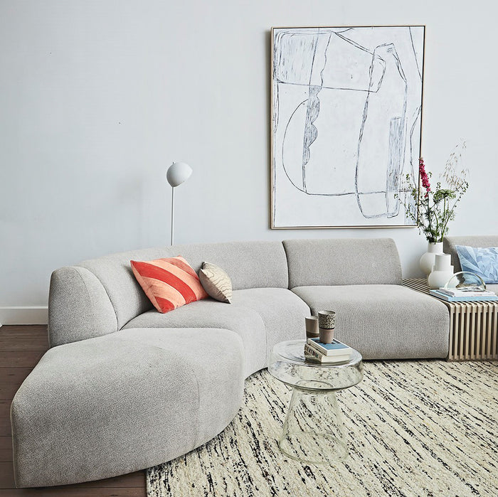 HKliving Striped Velvet Sierkussen 40 x 60 cm - Rood/Roze