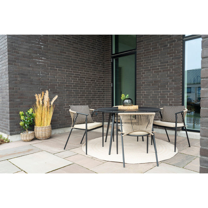 House Nordic - Vloerkleed Zandkleur kunststof - 180x180cm - Menorca