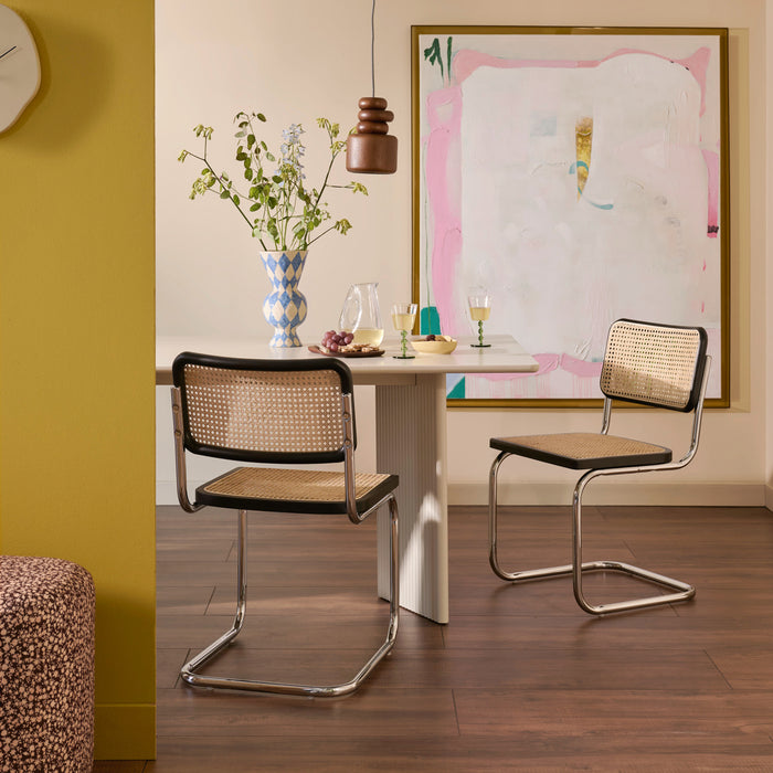 by fonQ Vento Eetkamerstoel - Zwart / Chroom