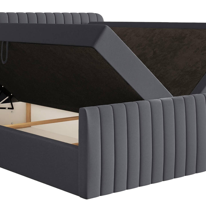 NADUVI Collection Boxspring Adrien chenille met opbergvak 180x200