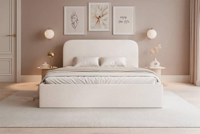 NADUVI Collection Bedframe Fia 140x200 chenille met opbergvak