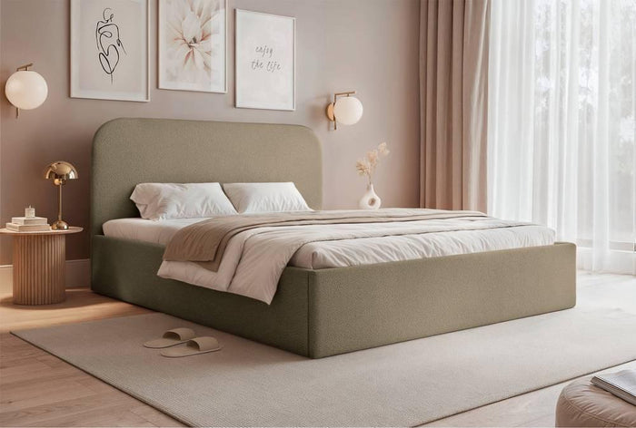 NADUVI Collection Bedframe Fia 160x200 chenille met opbergvak