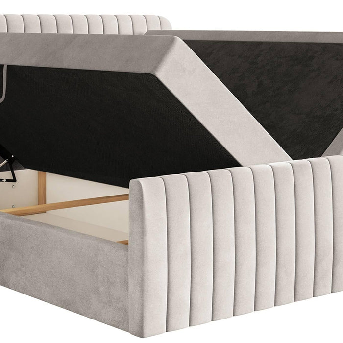 NADUVI Collection Boxspring Adrien velvet met opbergvak 160x200