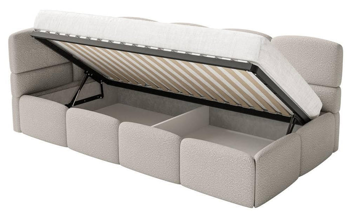 NADUVI Collection Jeugdbed incl matras Chloe links bouclé 90x200 met