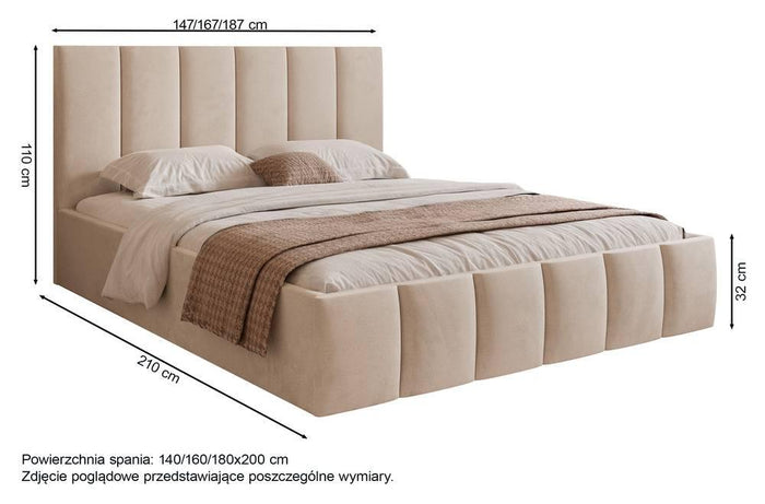 NADUVI Collection Bedframe Quinn met opbergvak 160x200