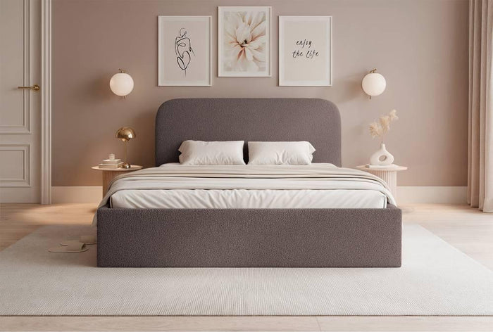 NADUVI Collection Bedframe Fia 160x200 bouclé met opbergvak