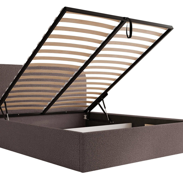 NADUVI Collection Bedframe Fia 160x200 bouclé met opbergvak