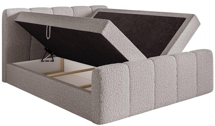 NADUVI Collection Boxspring Chloe 160x200 bouclé met opbergruimte
