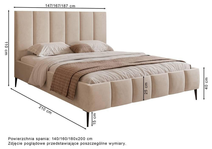 NADUVI Collection Bedframe Quinn met opbergvak 180x200