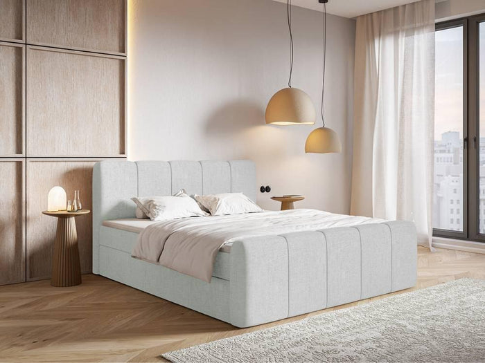 NADUVI Collection Boxspring Chloe 140x200 chenille met opbergruimte