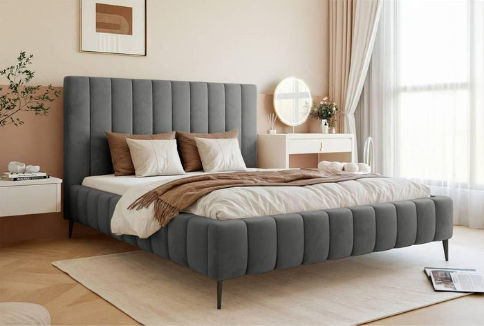 NADUVI Collection Bedframe Flores velvet 160x200 met opbergvak