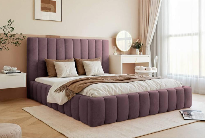NADUVI Collection Bedframe Flores velvet 180x200 met opbergvak