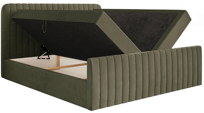 NADUVI Collection Boxspring Adrien velvet met opbergvak 200x200