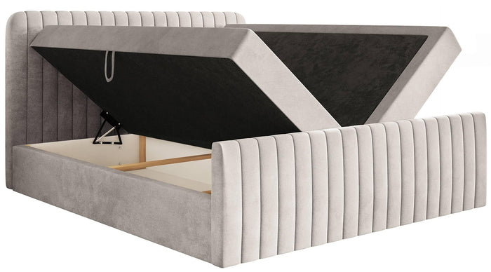 NADUVI Collection Boxspring Adrien velvet met opbergvak 200x200