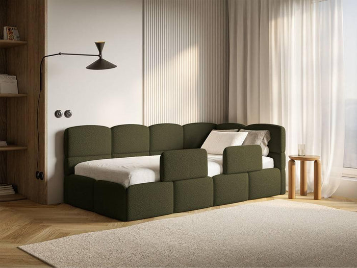 NADUVI Collection Jeugdbed Chloe rechts bouclé 90x200 met opbergruimte