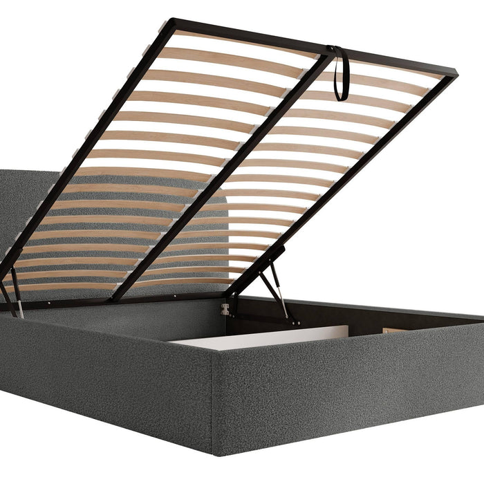 NADUVI Collection Bedframe Fia 160x200 bouclé met opbergvak