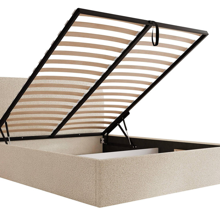 NADUVI Collection Bedframe Fia 160x200 bouclé met opbergvak