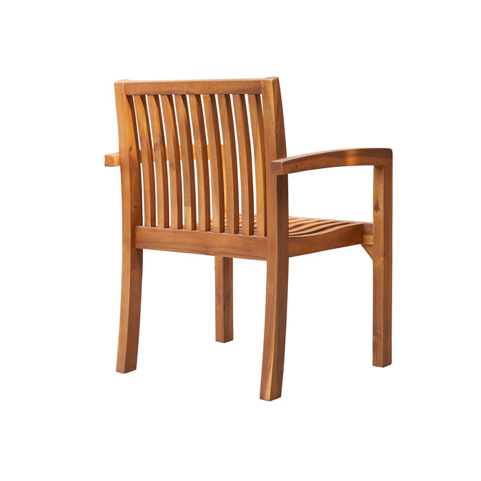 Tikamoon - Pilar - Set van 2 tuinstoelen met armleuning in massief ac…