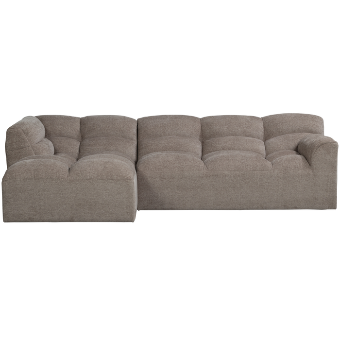 WOOOD Tibas Chaise Longue Hoekbank Links - Geweven Stof - Zand