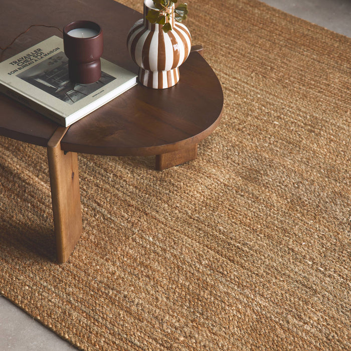 sweeek - Rechthoekig jute binnentapijt, natuurlijk