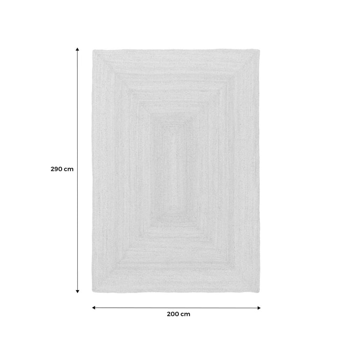 sweeek - Rechthoekig jute binnentapijt, natuurlijk