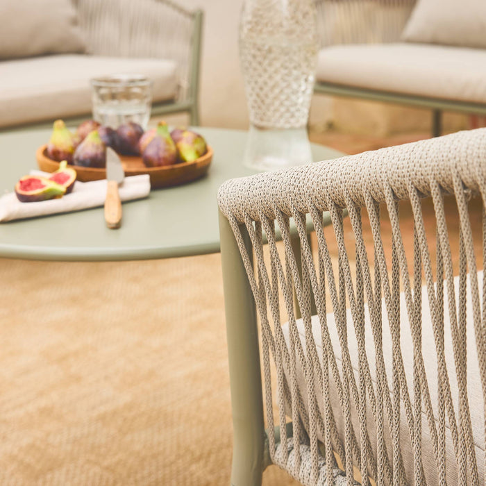 sweeek - Tuinset van staal en kunststof touwen, 4 plaatsen