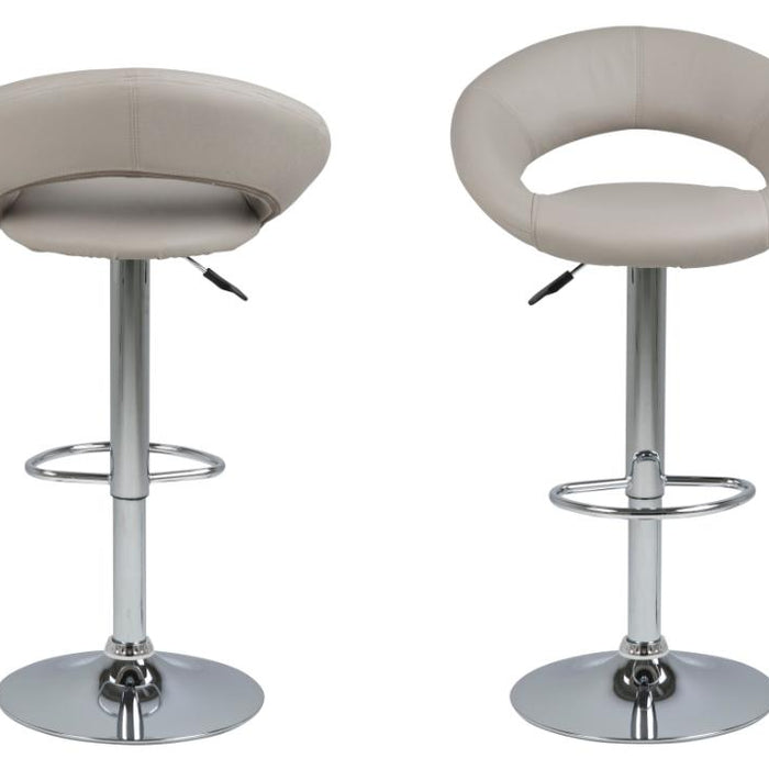 Giga Living - Barkruk - Taupe PU leer - Zithoogte 79cm - Trana