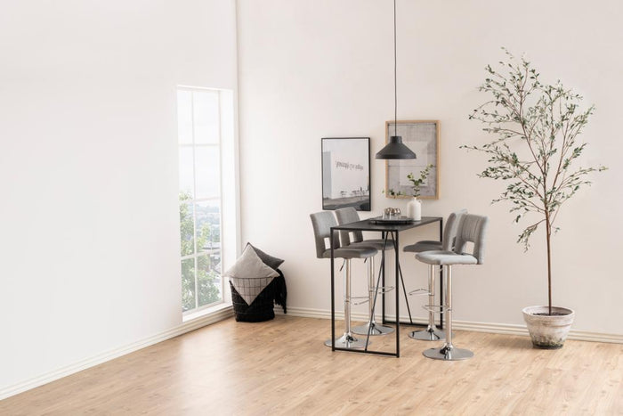 Giga Living - Barkruk Lichtgrijs|Zilver - Zithoogte 83cm - Wistad - Set van 2