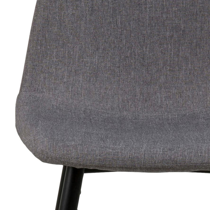 Giga Living - Barstoel Lichtgrijs Stof - Zithoogte 65cm - Willy - Set van 2