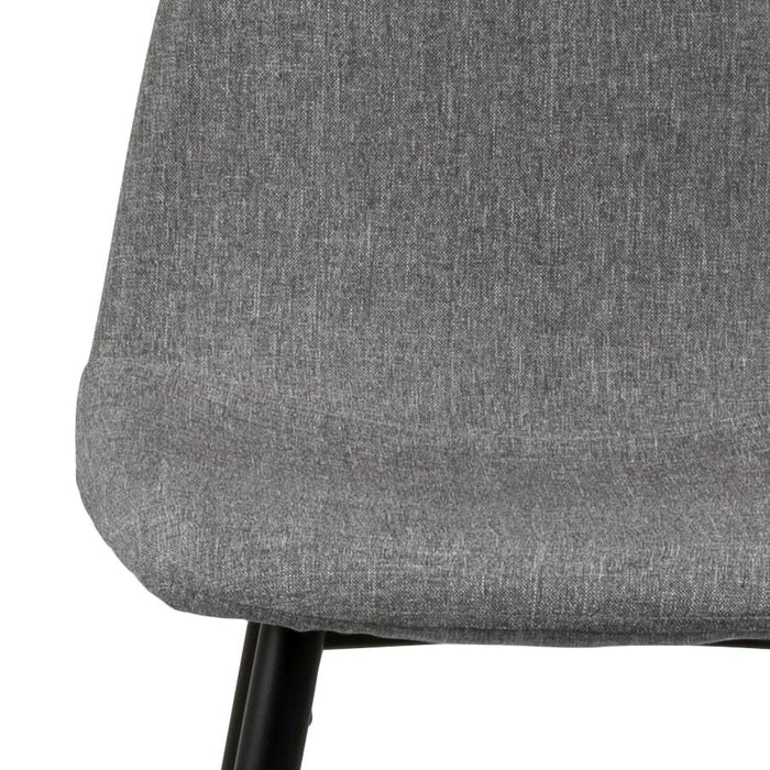 Giga Living - Barkruk Lichtgrijs|Zwart - Zithoogte 75cm - Willy - Set van 2