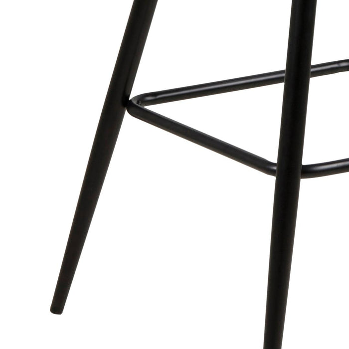 Giga Living - Barkruk Lichtgrijs|Zwart - Zithoogte 75cm - Willy - Set van 2